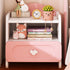 Contemporary Creative Kids Square MDF Nightstand 2-Drawer For Bedroom