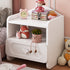 Contemporary Creative Kids Square MDF Nightstand 2-Drawer For Bedroom