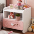 Contemporary Creative Kids Square MDF Nightstand 2-Drawer For Bedroom