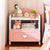 Contemporary Creative Kids Square MDF Nightstand 2-Drawer For Bedroom