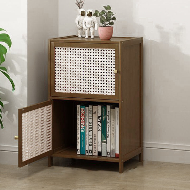 Contemporary Nordic Square Rectangular Nan Bamboo Fiberboard Storage Cabinet 2/3/4/5-Tier For Living Room
