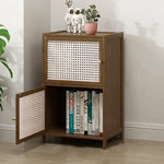 Contemporary Nordic Square Rectangular Nan Bamboo Fiberboard Storage Cabinet 2/3/4/5-Tier For Living Room