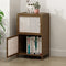 Contemporary Nordic Square Rectangular Nan Bamboo Fiberboard Storage Cabinet 2/3/4/5-Tier For Living Room