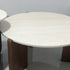 Modern Minimalist Round Sintered Stone Solid Wood Coffee Table For Living Room