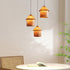 Traditional Japanese Resin Iron Copper House Cylinder 1/3 Light Island Light Chandelier For Dining Room