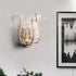 Traditional Vintage Iron Banana Leaf Shape Candlestick 1/3-Light Wall Sconce Lamp For Living Room