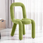 Contemporary Creative Flannelette Sponge Carbon Steel Chair Backrest Armless For Living Room