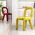 Contemporary Creative Flannelette Sponge Carbon Steel Chair Backrest Armless For Living Room