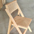 Contemporary Boho Rattan Wood Dining Chair Backrest Armless For Dining Room