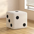 Contemporary Creative Cube Dice Lambswool Wood Chair Backless Armless For Living Room