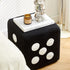 Contemporary Creative Cube Dice Lambswool Wood Chair Backless Armless For Living Room