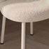 Contemporary Creative Bow Knot Lambswool Iron Vanity Stool Backrest Armless For Bedroom