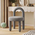 Modern Simplicity Lambswool Flannelette Carbon Steel Vanity Stool Backrest Armless For Bedroom