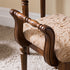 Traditional Vintage Fabric Rubber Wood Chair Backrest Armless For Living Room