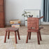 Contemporary Simplicity Rubber Wood Low Stool Backless Armless For Living Room