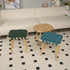 Modern Simplicity Fabric Weaving Wood Footstool Backless Armless For Living Room