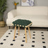 Modern Simplicity Fabric Weaving Wood Footstool Backless Armless For Living Room