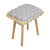 Modern Simplicity Fabric Weaving Wood Footstool Backless Armless For Living Room