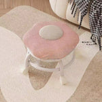 Contemporary Creative Plastic Lambswool Footstool Backless Armless For Living Room