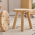 Contemporary Creative Biscuit Shape Wood Footstool Backless Armless For Living Room