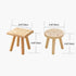 Contemporary Creative Biscuit Shape Wood Footstool Backless Armless For Living Room