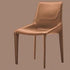 Modern Minimalist Carbon Steel Saddle Leather Dining Chair Backrest Armless For Dining Room