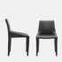 Modern Minimalist Carbon Steel Saddle Leather Dining Chair Backrest Armless For Dining Room