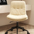 Contemporary Nordic Leather Steel Desk Chair Backrest Armless For Home Office