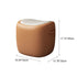 Contemporary Scandinavian Solid Wood Leather Footstool Backless Armless For Living Room