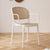 Contemporary Simplicity Rattan Plastic Dining Chair Backrest Armrest For Dining Room