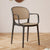 Contemporary Simplicity Rattan Plastic Dining Chair Backrest Armrest For Dining Room