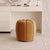 Contemporary Scandinavian Pumpkin Shape Flannelette Solid Wood Vanity Stool Backless Armless For Bedroom