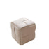 Contemporary Nordic Square Cube Corduroy Solid Wood Footstool Backless Armless For Living Room