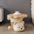 Contemporary Creative Bear Resin Footstool Backless Armless For Living Room