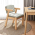 Contemporary Nordic Fabric Solid Wood Desk Chair Backrest Armrest For Home Office