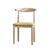 Modern Minimalist Cotton Solid Wood Dining Chair Backrest Armless For Dining Room