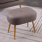 Contemporary Nordic Rectangle Technology Fabric Steel Footstool Backless Armless For Living Room