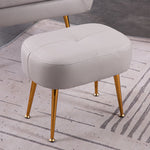 Contemporary Nordic Rectangle Technology Fabric Steel Footstool Backless Armless For Living Room