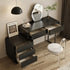 Modern Minimalist Rectangular Iron Wood Makeup Vanity 5 - Drawer For Bedroom