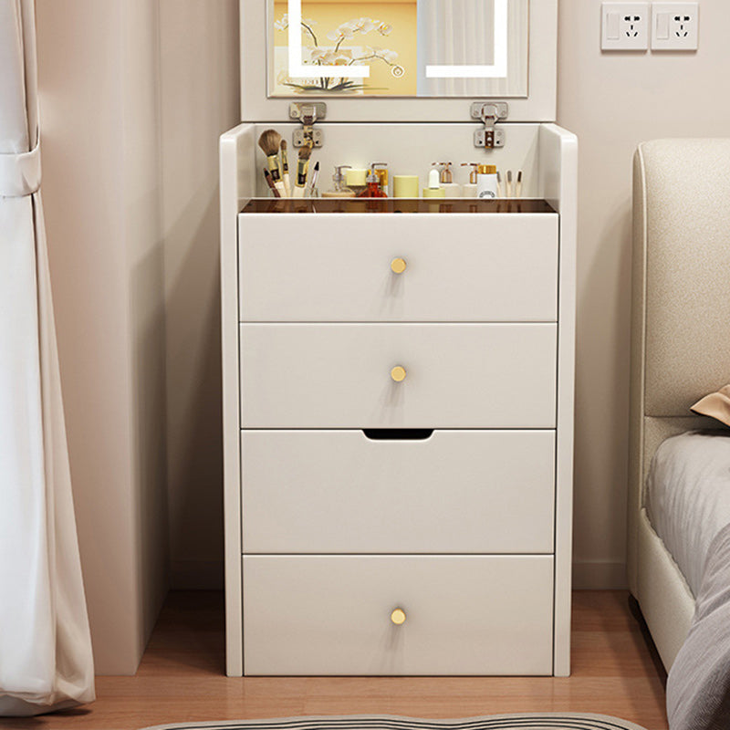 Modern Simplicity Leather Wood Makeup Vanity 2 - Drawer For Bedroom