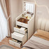 Modern Simplicity Leather Wood Makeup Vanity 2 - Drawer For Bedroom