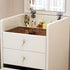 Modern Simplicity Leather Wood Makeup Vanity 2 - Drawer For Bedroom