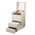 Modern Simplicity Leather Wood Makeup Vanity 2 - Drawer For Bedroom