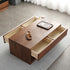 Modern Minimalist Rectangular Wood Coffee Table 4 - Drawer For Living Room