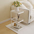 Contemporary Simplicity Glass Iron Side Table 3/4 - Tier For Living Room