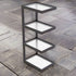 Contemporary Simplicity Glass Iron Side Table 3/4 - Tier For Living Room