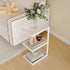 Contemporary Simplicity Glass Iron Side Table 3/4 - Tier For Living Room