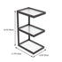 Contemporary Simplicity Glass Iron Side Table 3/4 - Tier For Living Room