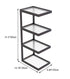 Contemporary Simplicity Glass Iron Side Table 3/4 - Tier For Living Room