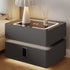 Contemporary Nordic Cube Square Glass Sintered Stone Nightstand 2 - Drawer For Bedroom